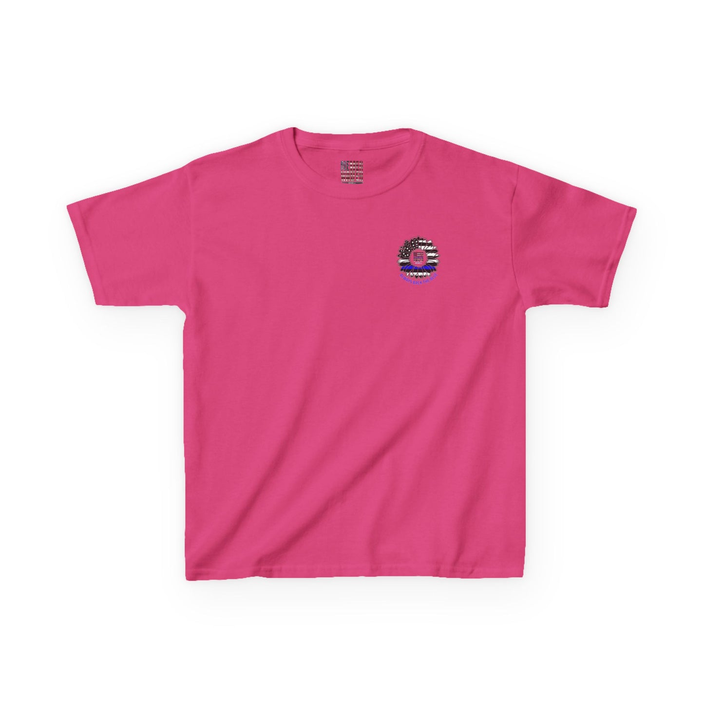 True Americans Never Waver They Always Back The Blue   Kids Heavy Cotton™ Tee - Never Waver