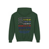 Never Waver Always Back Our First Responders Vintage-Inspired Youth Hoodie with American Flag Design - Never Waver