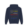 Never Waver Always Back Our First Responders Vintage-Inspired Youth Hoodie with American Flag Design - Never Waver