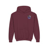 True Americans Never Waver They Always Back The Blue  Vintage-Inspired Youth Hoodie with American Flag Design - Never Waver