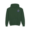 True Americans Never Waver They Always Back The Blue  Vintage-Inspired Youth Hoodie with American Flag Design - Never Waver