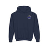 True Americans Never Waver They Always Back The Blue  Vintage-Inspired Youth Hoodie with American Flag Design - Never Waver
