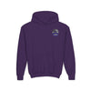 True Americans Never Waver They Always Back The Blue  Vintage-Inspired Youth Hoodie with American Flag Design - Never Waver