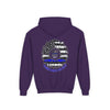 True Americans Never Waver They Always Back The Blue  Vintage-Inspired Youth Hoodie with American Flag Design - Never Waver