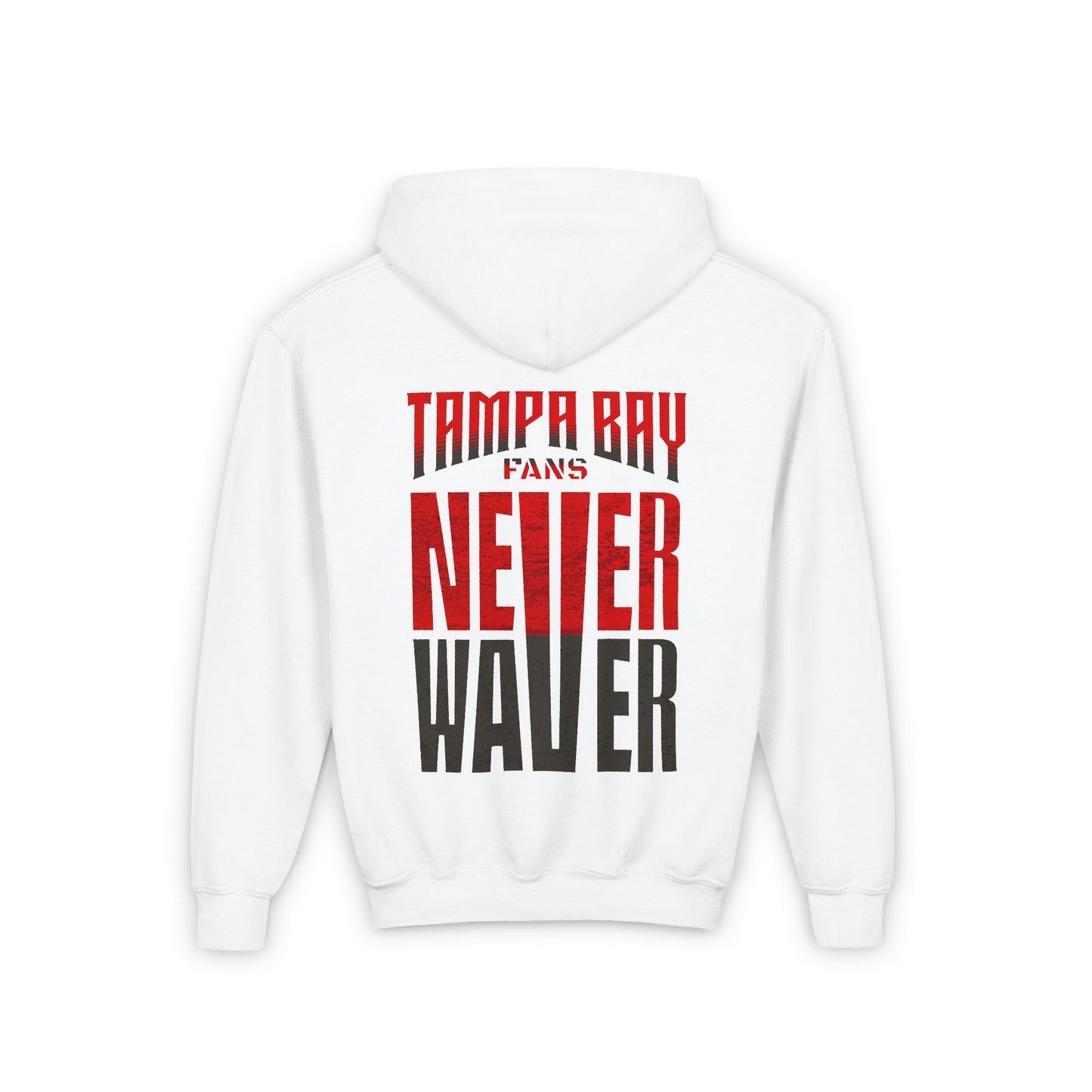 Youth Heavy Blend Hooded Sweatshirt - Never Waver Tampa Bay Fans - Never Waver