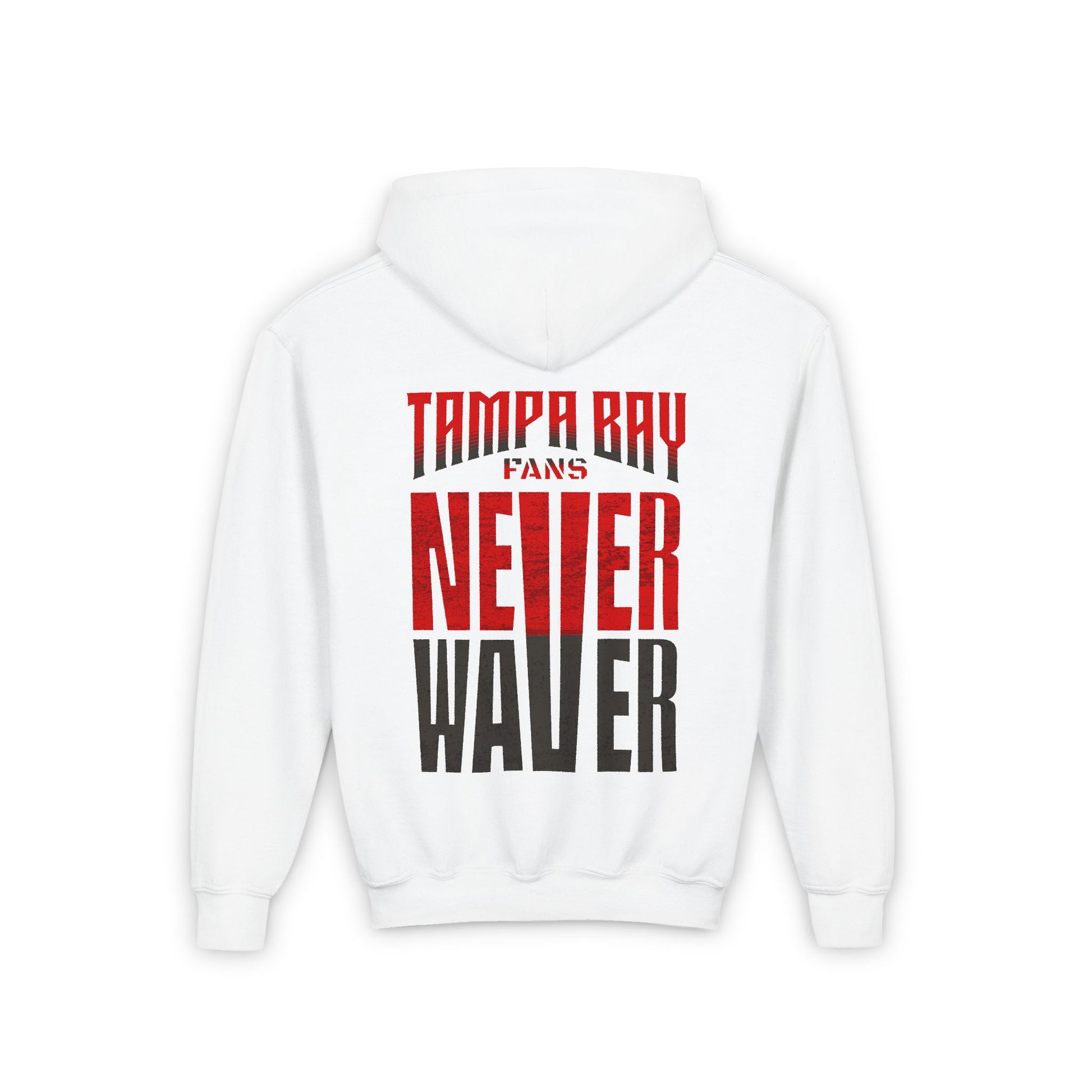 Youth Heavy Blend Hooded Sweatshirt - Never Waver Tampa Bay Fans - Never Waver