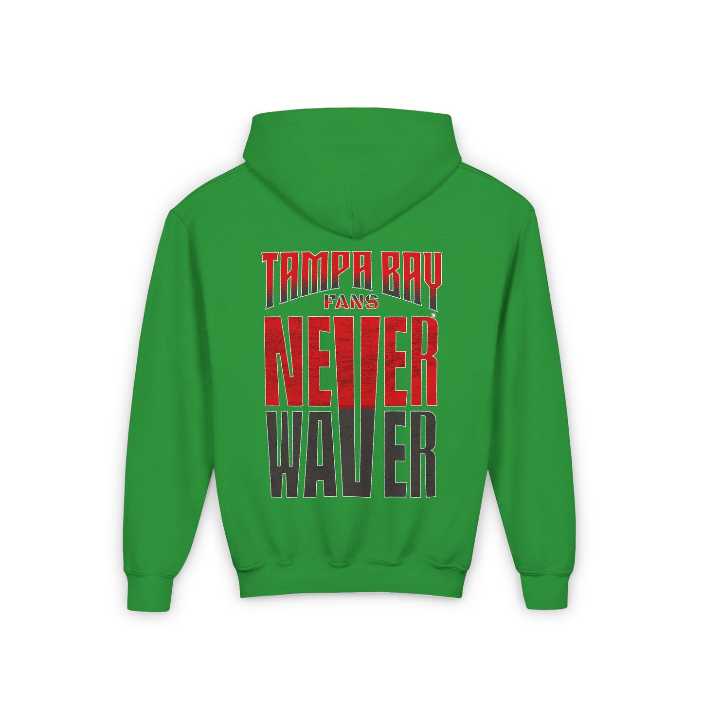 Youth Heavy Blend Hooded Sweatshirt - Never Waver Tampa Bay Fans - Never Waver