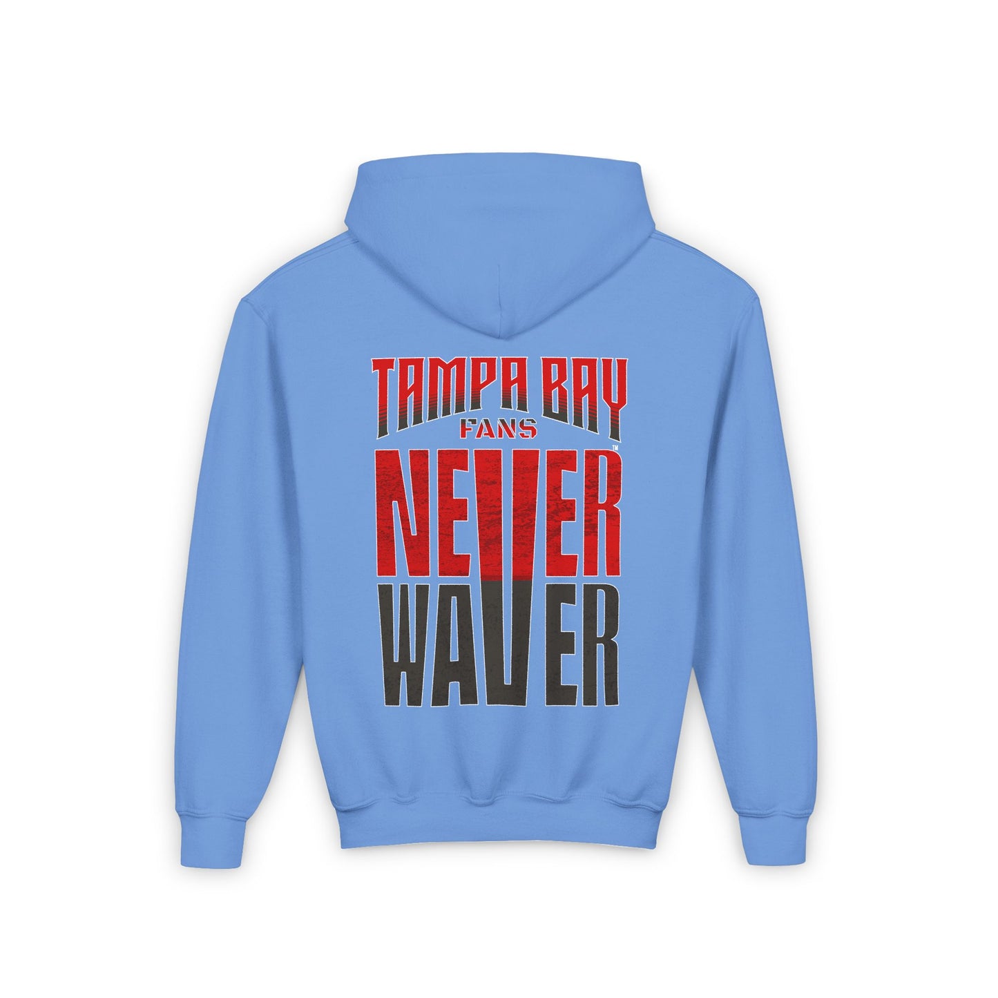 Youth Heavy Blend Hooded Sweatshirt - Never Waver Tampa Bay Fans - Never Waver