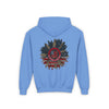 Youth Heavy Blend Hoodie - " Never Waver Be Red White and- A Little Bougie" Motivational Sweatshirt - Never Waver