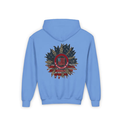 Youth Heavy Blend Hoodie - " Never Waver Be Red White and- A Little Bougie" Motivational Sweatshirt - Never Waver