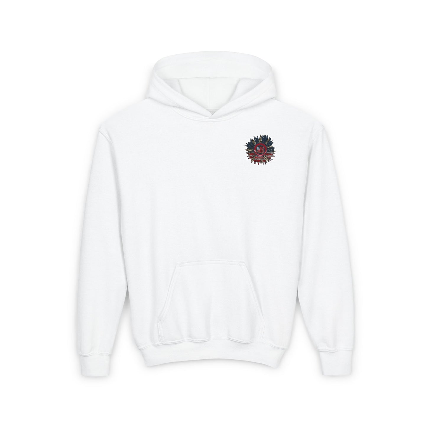 Youth Heavy Blend Hoodie - " Never Waver Be Red White and- A Little Bougie" Motivational Sweatshirt - Never Waver