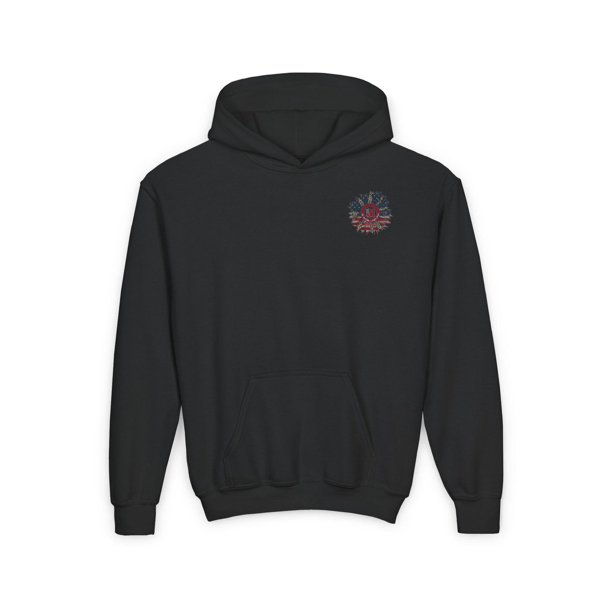 Youth Heavy Blend Hoodie - " Never Waver Be Red White and- A Little Bougie" Motivational Sweatshirt - Never Waver