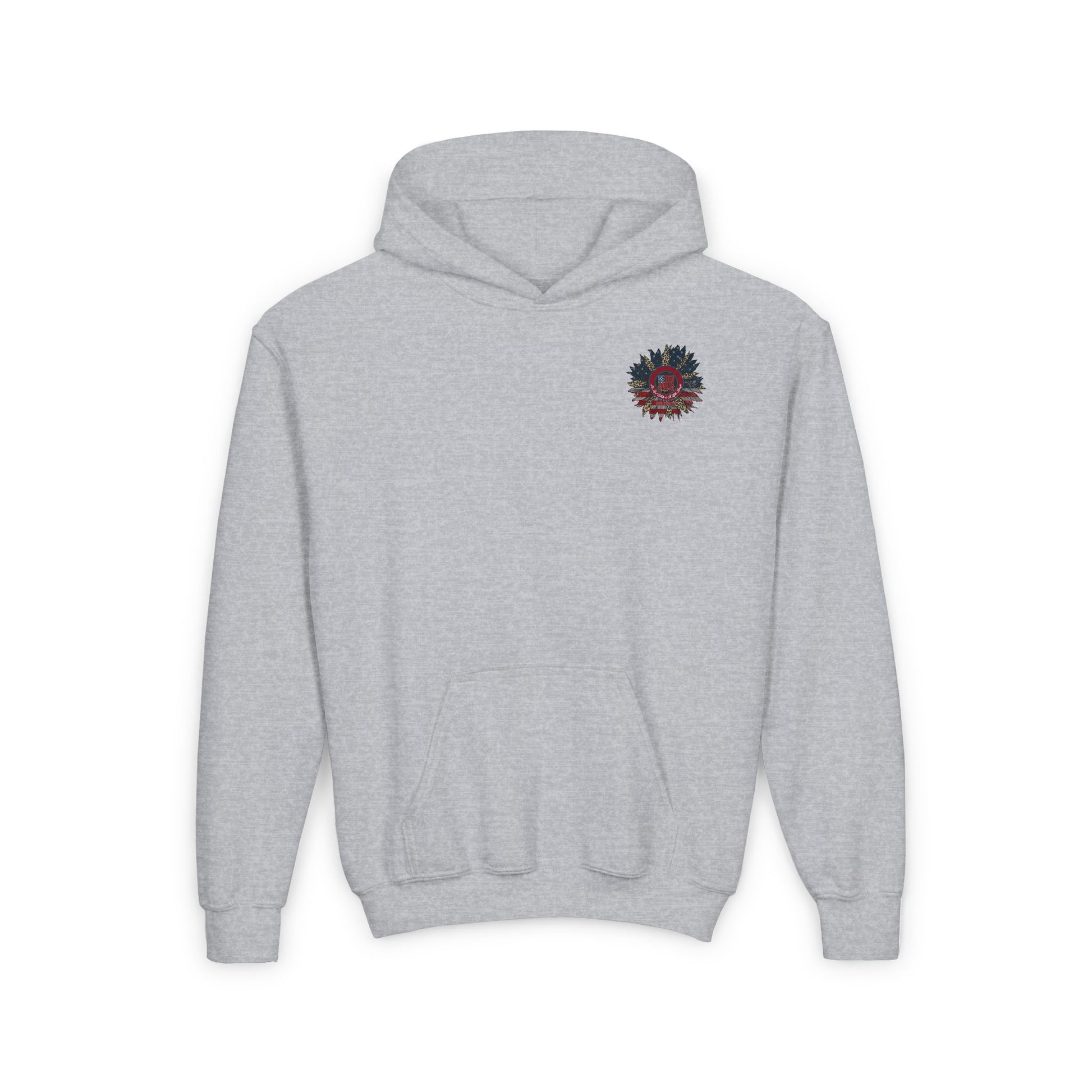 Youth Heavy Blend Hoodie - " Never Waver Be Red White and- A Little Bougie" Motivational Sweatshirt - Never Waver