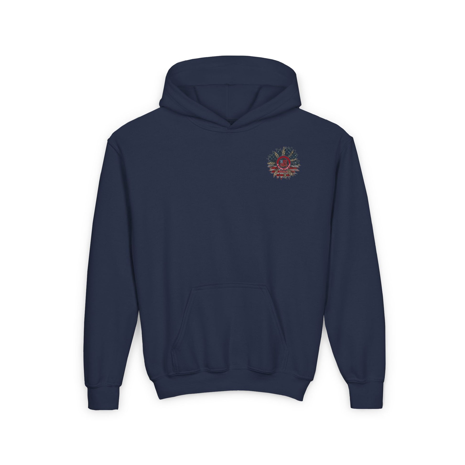 Youth Heavy Blend Hoodie - " Never Waver Be Red White and- A Little Bougie" Motivational Sweatshirt - Never Waver