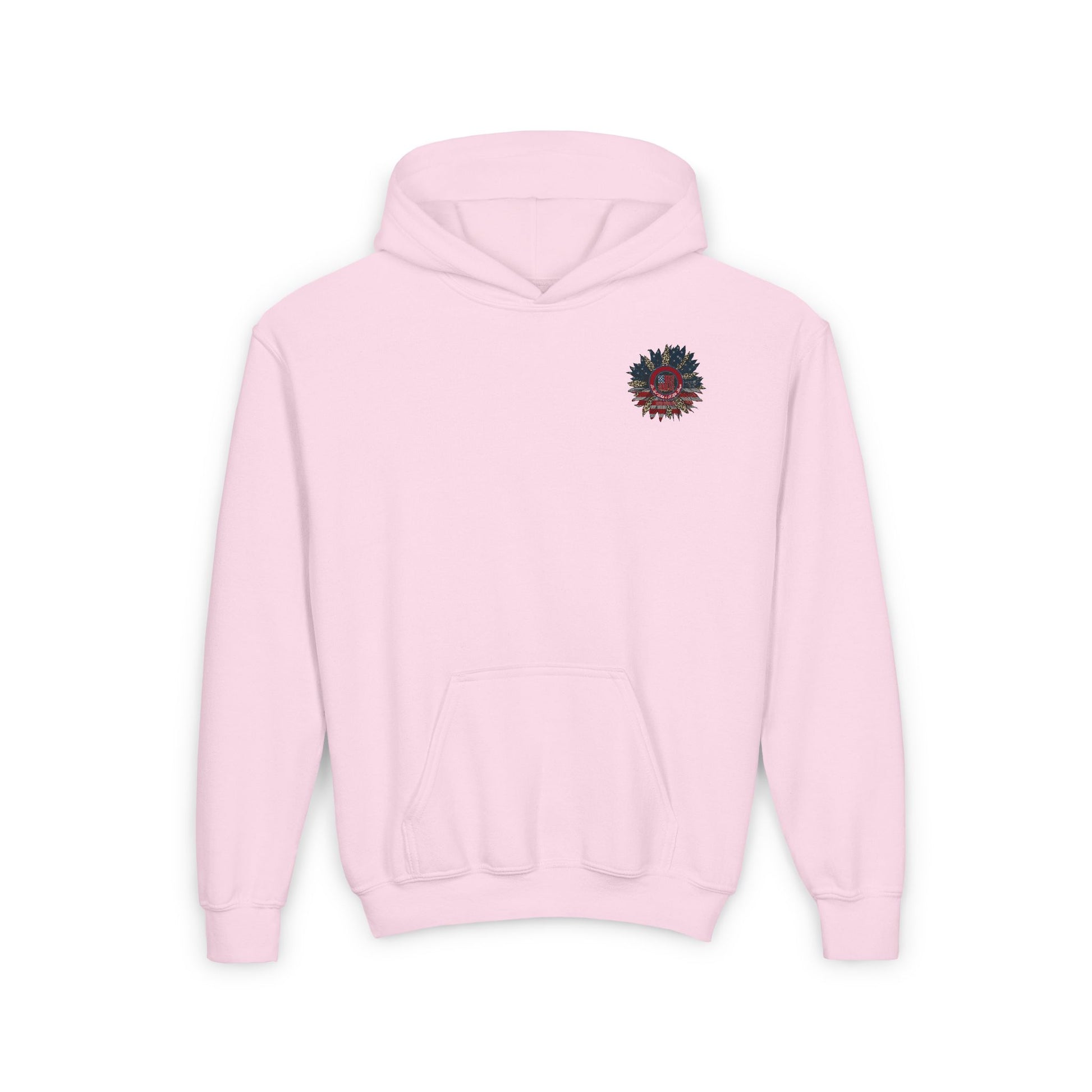 Youth Heavy Blend Hoodie - " Never Waver Be Red White and- A Little Bougie" Motivational Sweatshirt - Never Waver