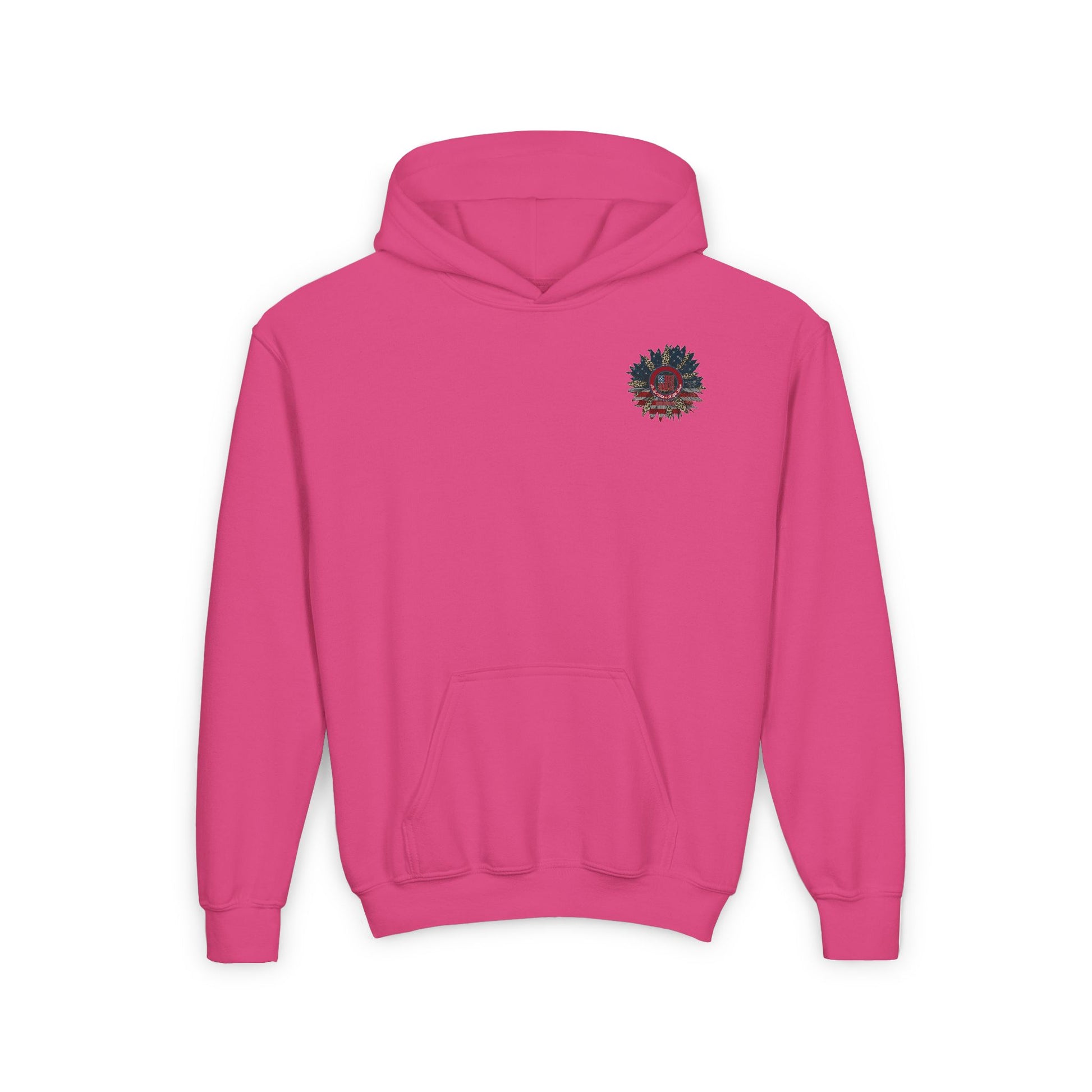 Youth Heavy Blend Hoodie - " Never Waver Be Red White and- A Little Bougie" Motivational Sweatshirt - Never Waver