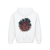 Youth Heavy Blend Hoodie - " Never Waver Be Red White and- A Little Bougie" Motivational Sweatshirt - Never Waver