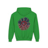 Youth Heavy Blend Hoodie - " Never Waver Be Red White and- A Little Bougie" Motivational Sweatshirt - Never Waver