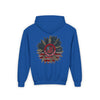 Youth Heavy Blend Hoodie - " Never Waver Be Red White and- A Little Bougie" Motivational Sweatshirt - Never Waver