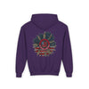 Youth Heavy Blend Hoodie - " Never Waver Be Red White and- A Little Bougie" Motivational Sweatshirt - Never Waver