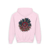 Youth Heavy Blend Hoodie - " Never Waver Be Red White and- A Little Bougie" Motivational Sweatshirt - Never Waver