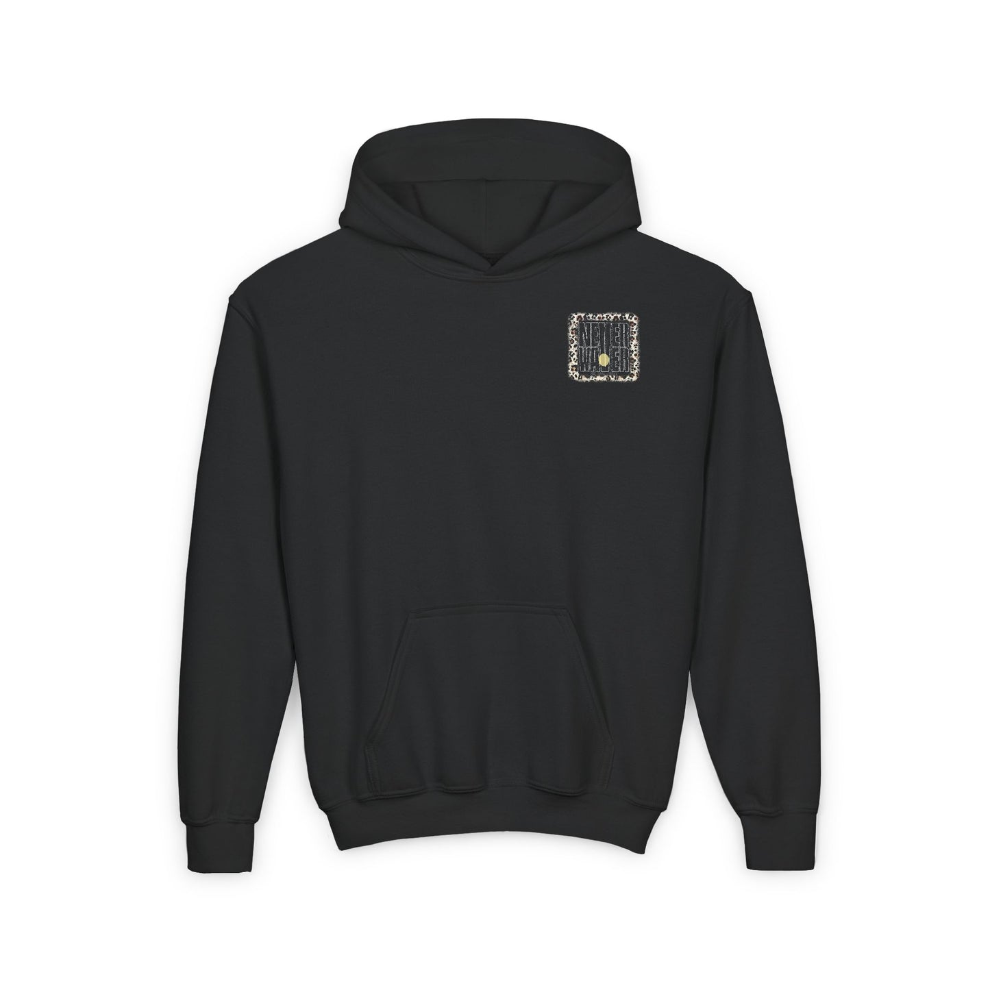 Youth Heavy Blend Hoodie - "NEVER WAVER Be The Light Design" Motivational Sweatshirt - Never Waver