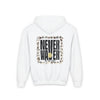 Youth Heavy Blend Hoodie - "NEVER WAVER Be The Light Design" Motivational Sweatshirt - Never Waver
