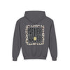 Youth Heavy Blend Hoodie - "NEVER WAVER Be The Light Design" Motivational Sweatshirt - Never Waver