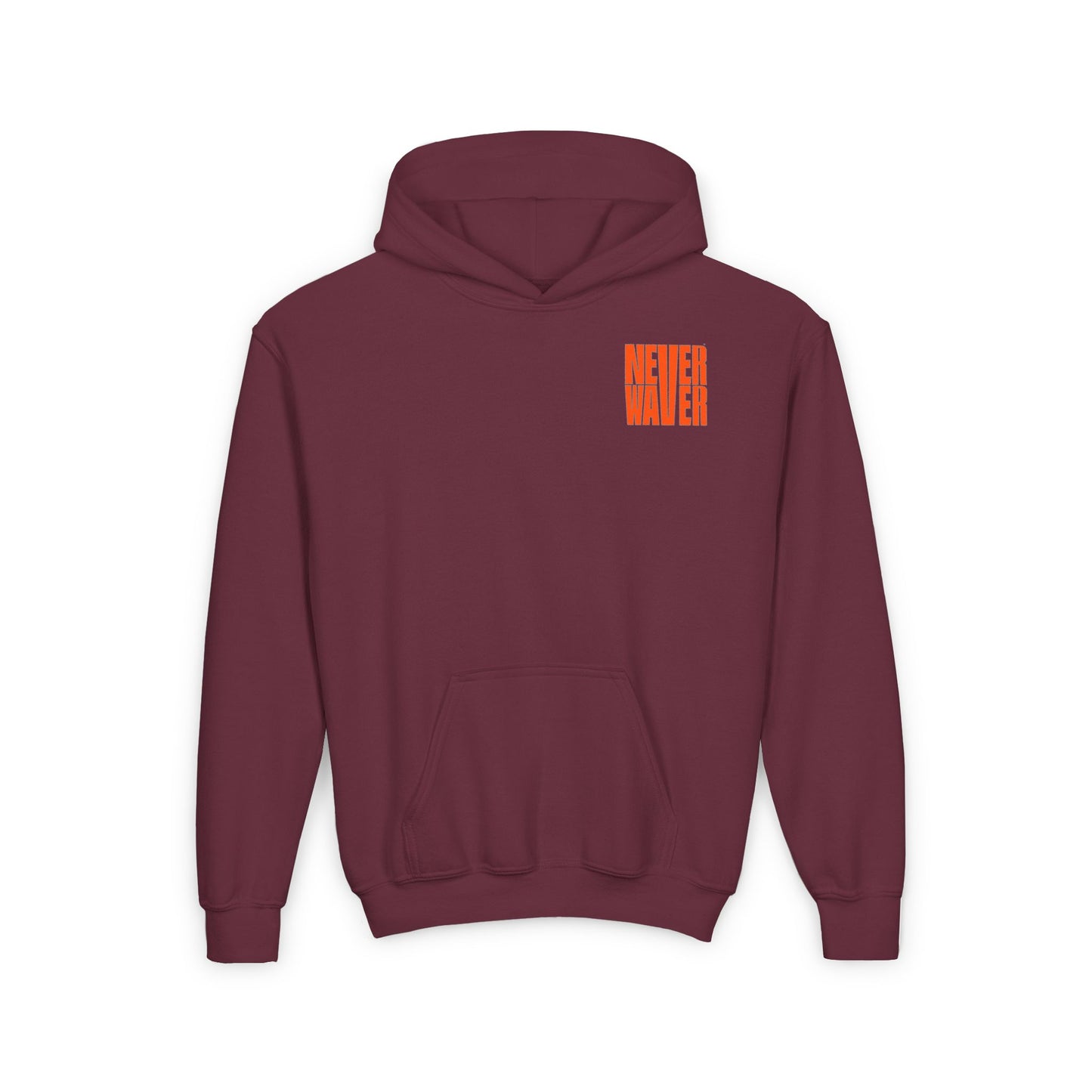 Youth Heavy Blend Hoodie - "Never Waver be the Windshield " Motivational Sweatshirt - Never Waver