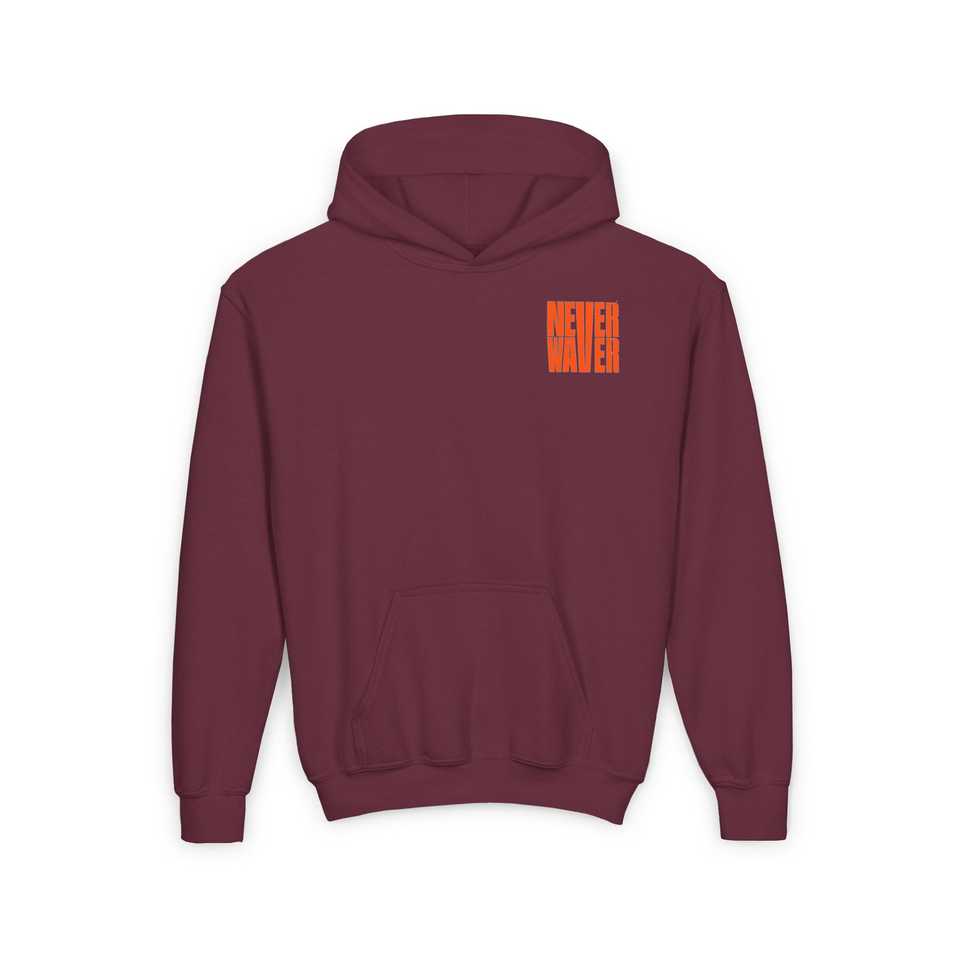 Youth Heavy Blend Hoodie - "Never Waver be the Windshield " Motivational Sweatshirt - Never Waver
