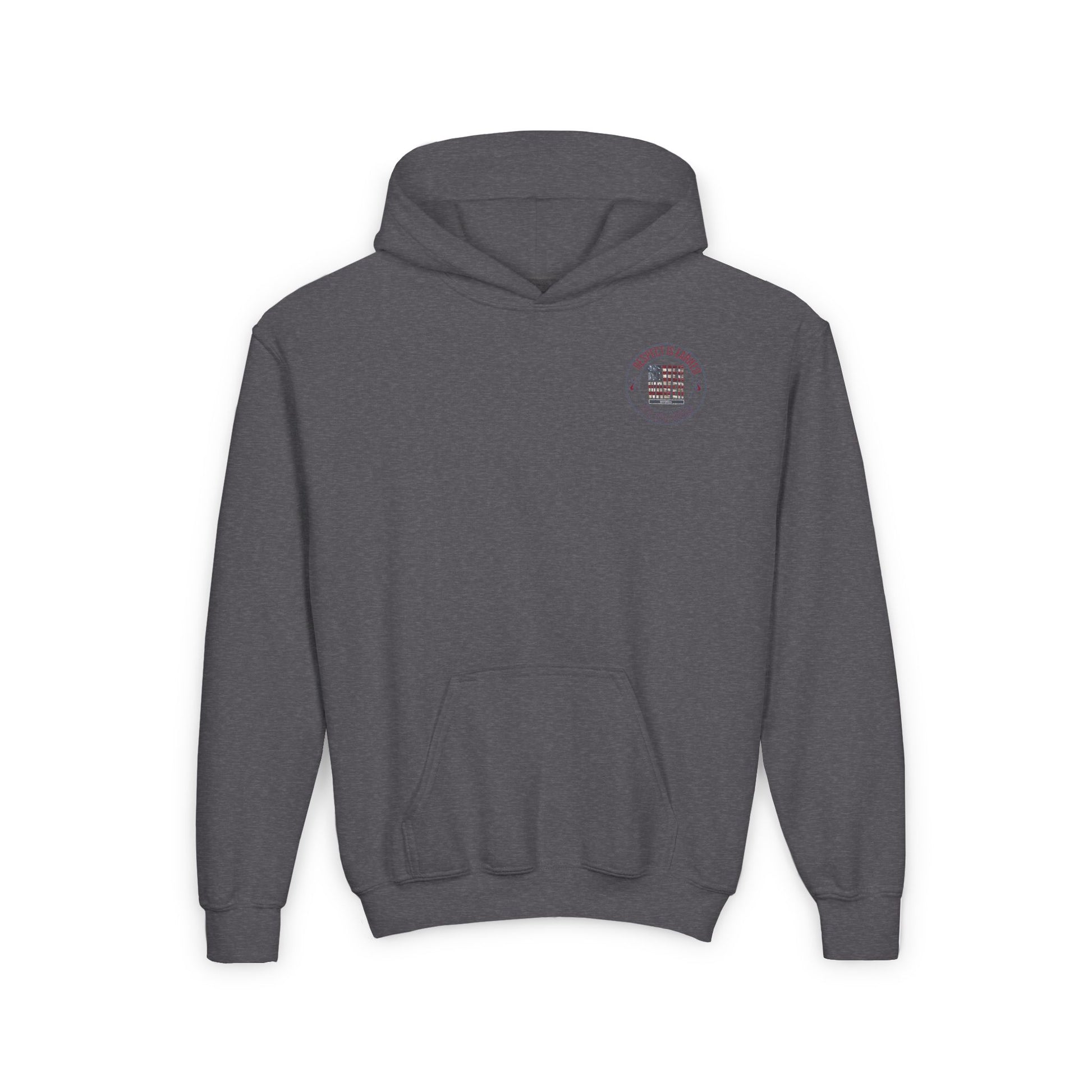 Youth Heavy Blend Hoodie - "Respect is Earned Never Waver It's Not Given" Motivational Sweatshirt - Never Waver