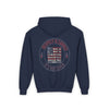 Youth Heavy Blend Hoodie - "Respect is Earned Never Waver It's Not Given" Motivational Sweatshirt - Never Waver