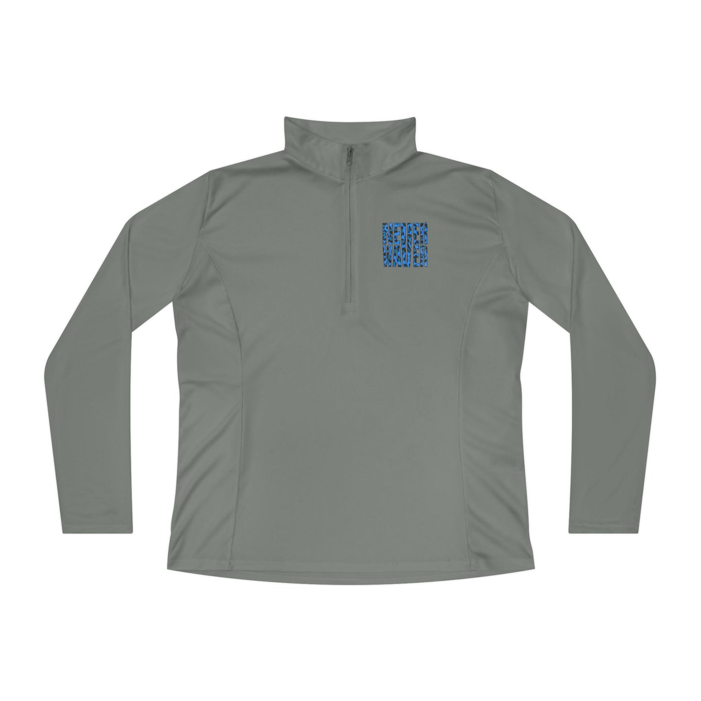 Never Waver Leopard Ladies Quarter-Zip Pullover - Never Waver