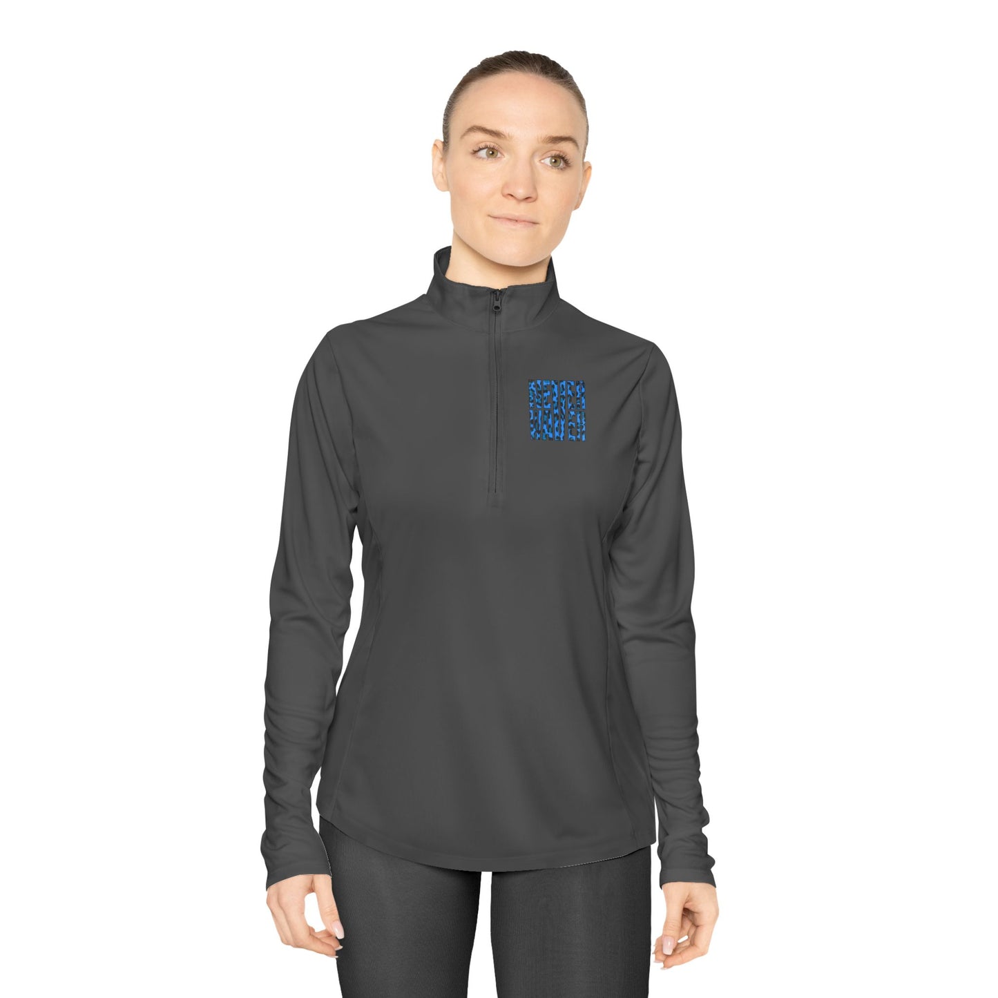 Never Waver Leopard Ladies Quarter-Zip Pullover - Never Waver