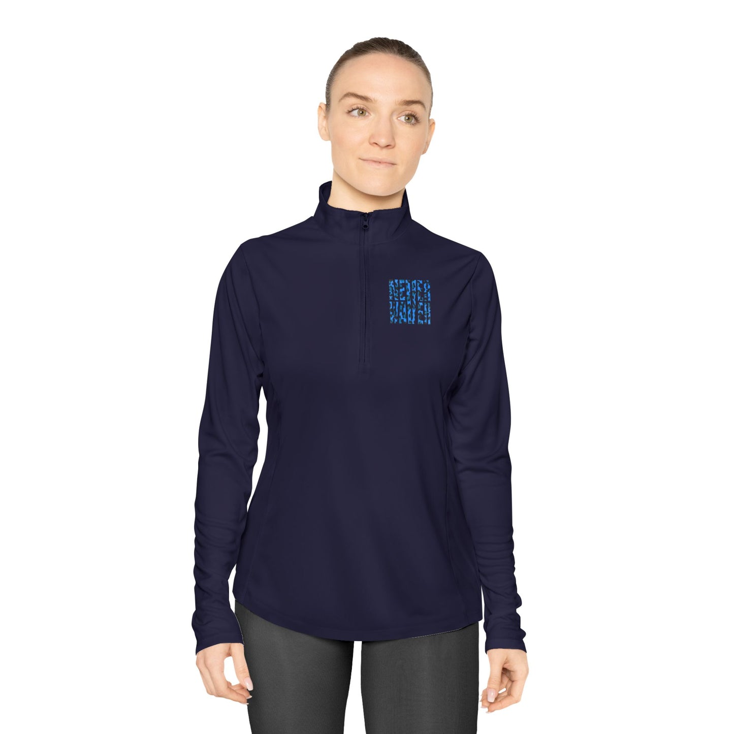 Never Waver Leopard Ladies Quarter-Zip Pullover - Never Waver