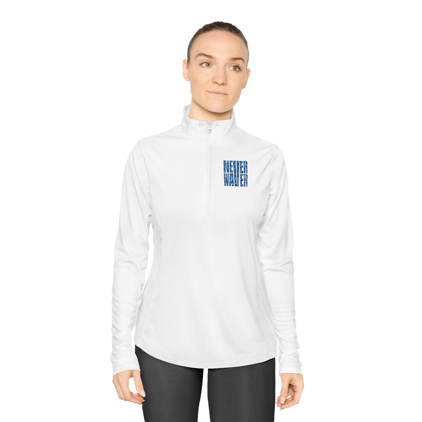 Never Waver Leopard Ladies Quarter-Zip Pullover - Never Waver