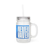 Motivational Mason Jar with Straw - "Never Waver" Design - Perfect for Home & Office - Never Waver