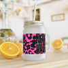 Never Waver Pink Leopard Print Mason Jar - Never Waver
