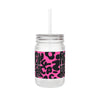 Never Waver Pink Leopard Print Mason Jar - Never Waver