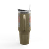 Arizona Fans Never Waver W- Leopard Football Insulated Travel Mug, 40oz - Never Waver