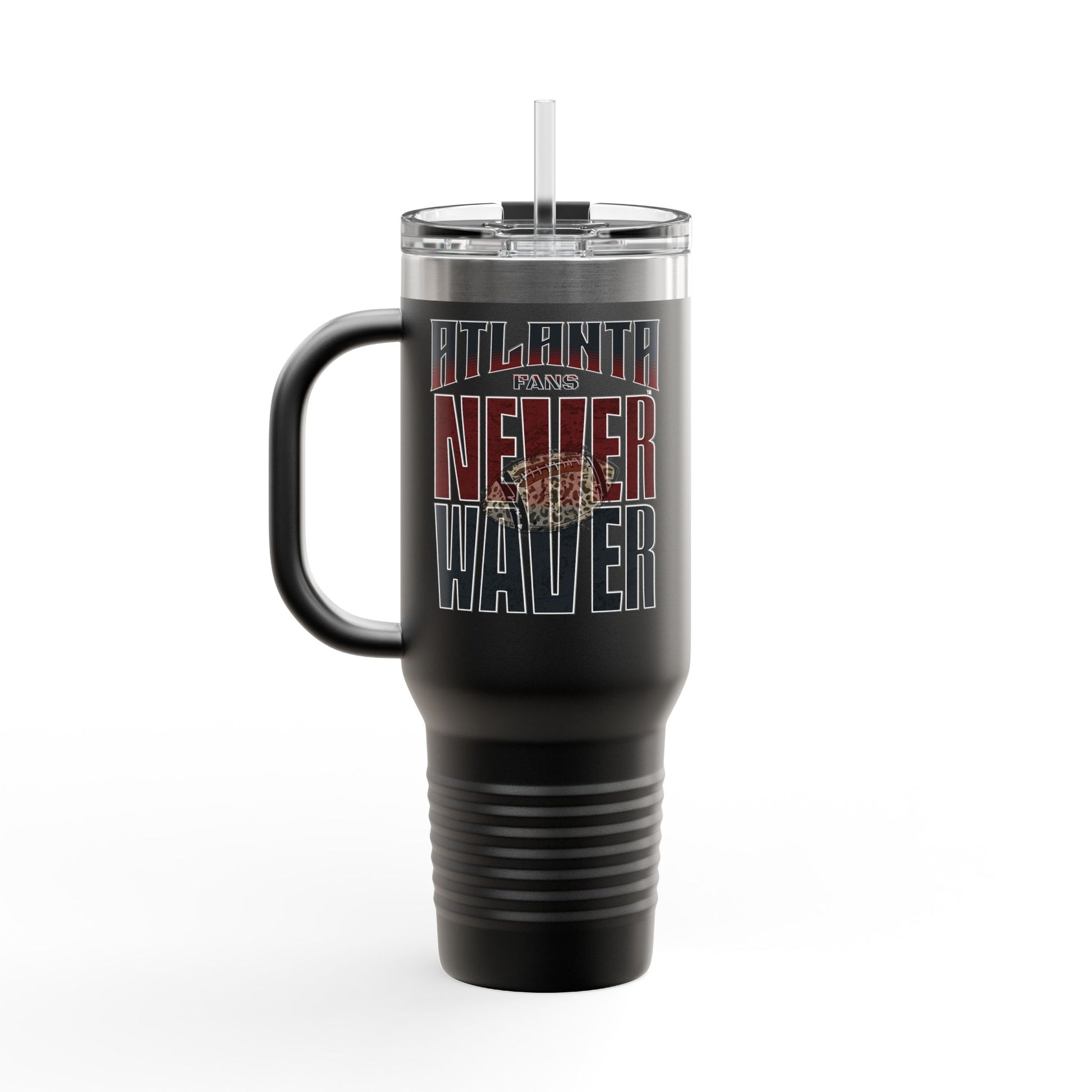 Atlanta Fans Never Waver W-Leopard Football Insulated Travel Mug, 40oz - Never Waver