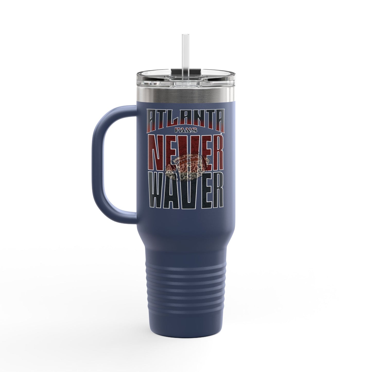 Atlanta Fans Never Waver W-Leopard Football Insulated Travel Mug, 40oz - Never Waver