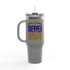 Baltimore Fans Never Waver with Leopard football Insulated Travel Mug, 40oz - Never Waver