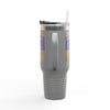 Baltimore Fans Never Waver with Leopard football Insulated Travel Mug, 40oz - Never Waver