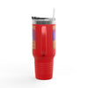 Baltimore Fans Never Waver with Leopard football Insulated Travel Mug, 40oz - Never Waver