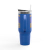 Baltimore Fans Never Waver with Leopard football Insulated Travel Mug, 40oz - Never Waver