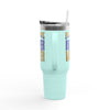 Baltimore Fans Never Waver with Leopard football Insulated Travel Mug, 40oz - Never Waver