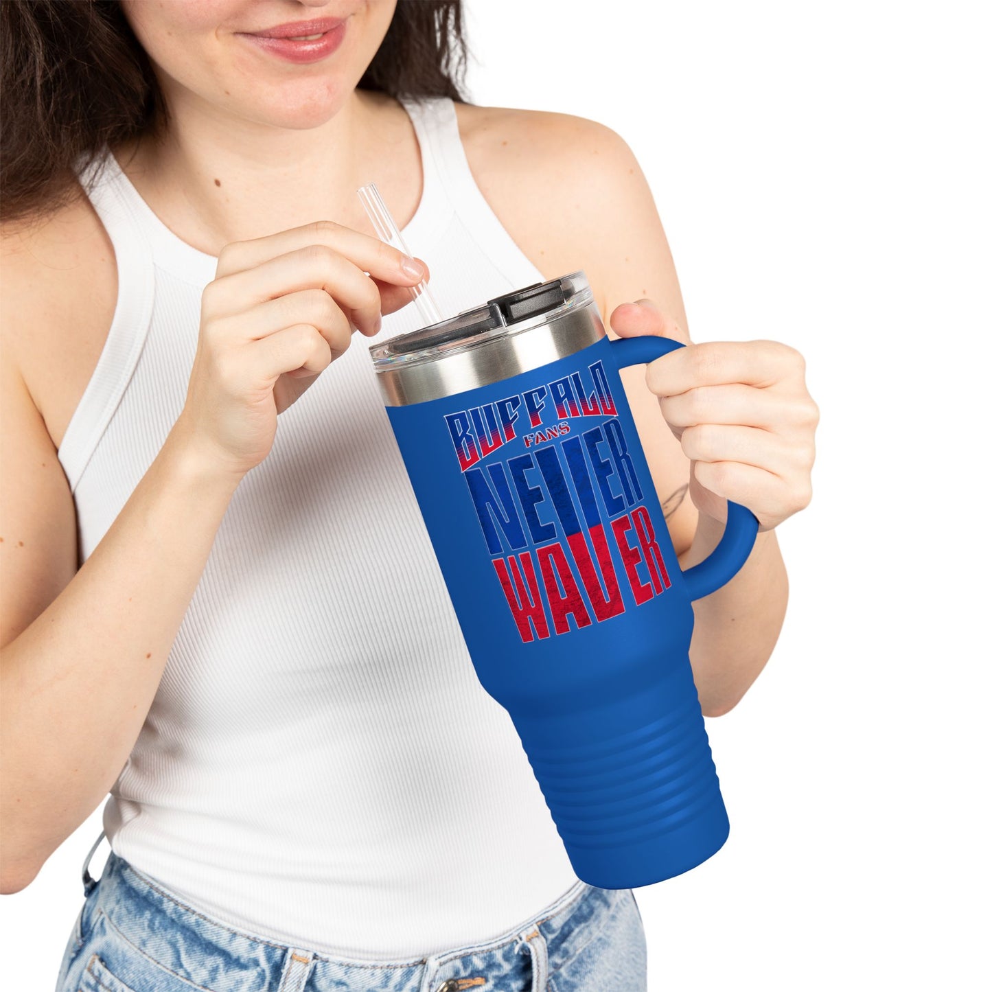 Buffalo Fans Never Waver Insulated Travel Mug, 40oz - Never Waver