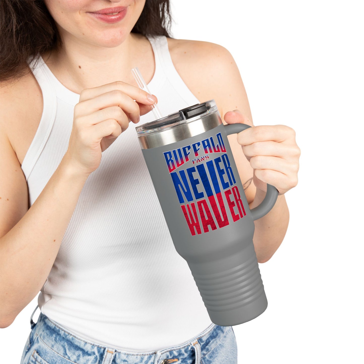 Buffalo Fans Never Waver Insulated Travel Mug, 40oz - Never Waver