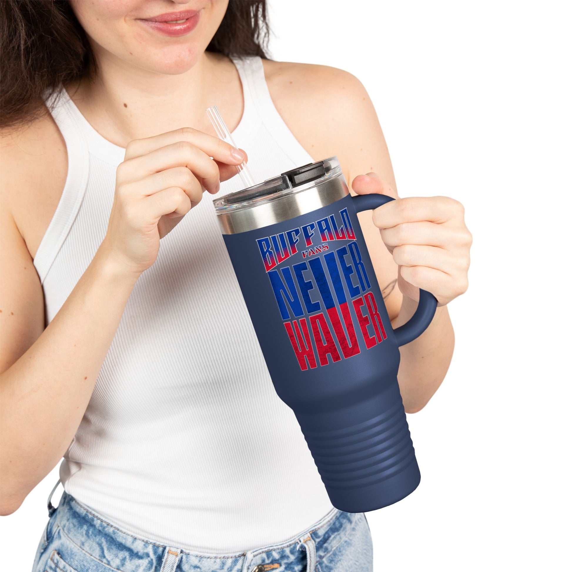 Buffalo Fans Never Waver Insulated Travel Mug, 40oz - Never Waver